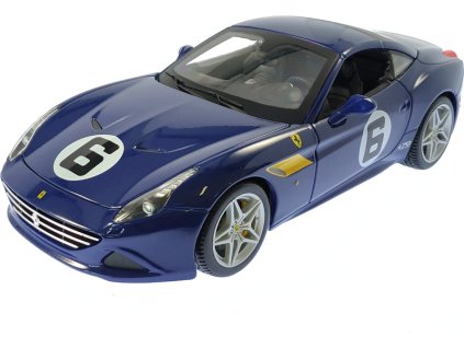 Bburago 70th Anniversary Collection Ferrari California T 1:18 #6 modrá - BB18-76100