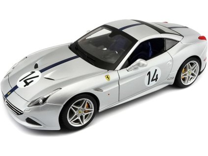 Bburago 70th Anniversary Collection Ferrari California T 1:18 #14 stříbrná - BB18-76103