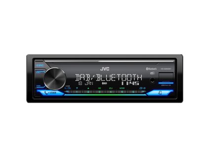 JVC voděodolné DAB+ autorádio bez mechaniky/Bluetooth/USB/AUX/multicolor podsvícení/odním.panel - KD-X38MDBT