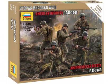 Zvezda figurky - US Infantry WWII (1:72) - ZV-6278