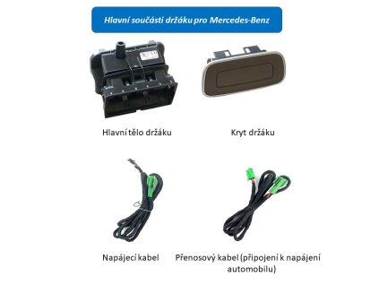 Držák pro instalaci do sedadel vozu Mercedes Benz, pro monitor ds-x116MC v černé barvě - ds-abrMCbl