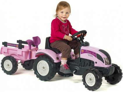 FALK - Šlapací traktor Princess s vlečkou - FA-2056C