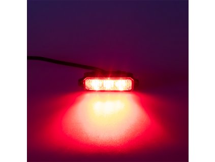 MINI PREDATOR 3x1W LED, 12-24V, červený, ECE R10 - kf003hdred