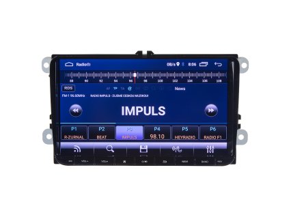 Autorádio pro VW, Škoda s 9" LCD, Android 10.0, WI-FI, GPS, Mirror link, Bluetooth, 2x USB - 80896A2