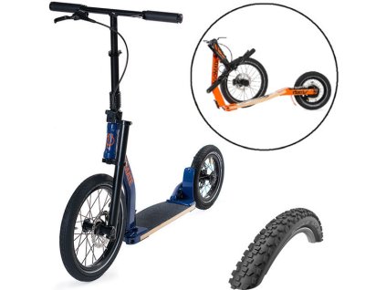 Go!Mate koloběžka staep TR2 Offroad se zadní brzdou modrá - GOM015112BU