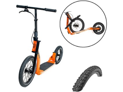 Go!Mate koloběžka staep TR2 Offroad se zadní brzdou oranžová - GOM015112OR