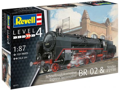 Revell lokomotiva BR 02 s tendrem 2'2'T30 (1:87) - RVL02171