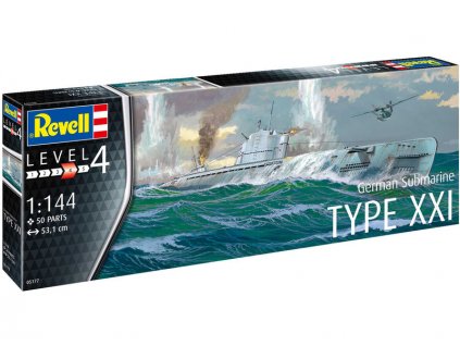 Revell německá ponorka Typ XXI (1:144) - RVL05177