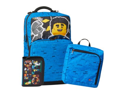 LEGO školní batoh Optimo Plus, 3 dílný set - CITY Police Adventure - LEGO20228-2205