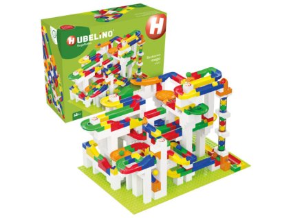 HUBELINO Kuličková dráha - set s kostkami Mega 585 dílků - HUB420633