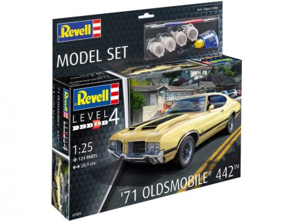 Revell Oldsmobile 442 Coupé 1971 (1:24) (sada) - RVL67695