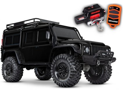 Traxxas TRX-4 Land Rover Defender 1:10 TQi RTR s navijákem černý - TRA82056-84-BLK