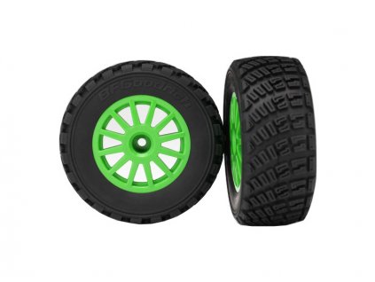 Traxxas kolo 2.2/3.0", disk Rally zelený, pneu Gravel (2) - TRA7473X