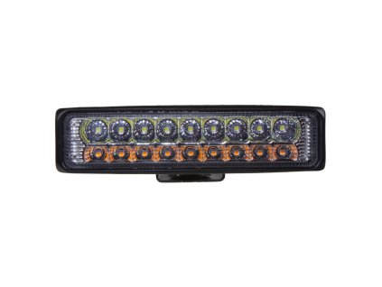 LED světlo obdélníkové, bílé/oranžové, 18x3W, 150 mm, ECE R10 - wl-833wo
