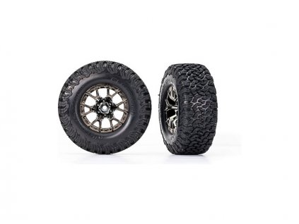 Traxxas kolo 2.2/3.0", disk Raptor R černý chrom, pneu BFGoodrich T/A KO2 (2) (2WD přední) - TRA10186-BLKCR