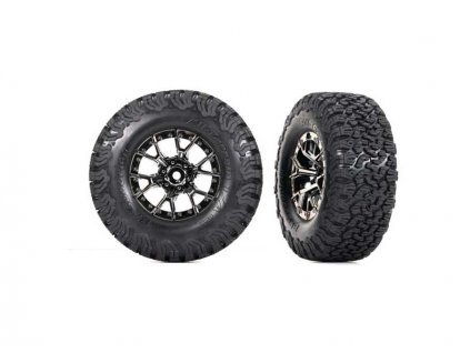 Traxxas kolo 2.2/3.0", disk Raptor R černý chrom, pneu BFGoodrich T/A KO2 (2) - TRA10187-BLKCR