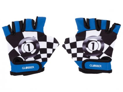 Globber - Dětské ochranné rukavičky XS Racing Blue - GL-528-004