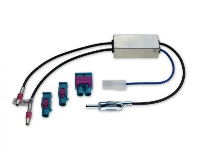 Antenna Adapter Single/Dual Fakra (m) to DIN with Built-in Phantom Feed   1524-71