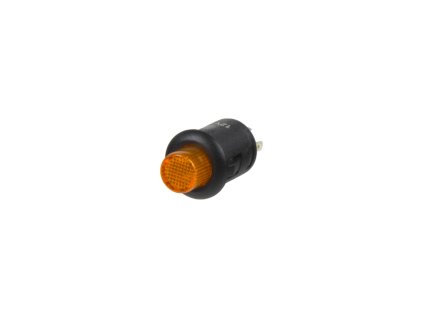 Tlačítko kulaté 6A oranžová LED - 47049
