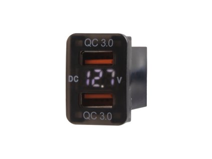 2x USB nabíječka QC3.0 s voltmetrem do Toyota - 34678