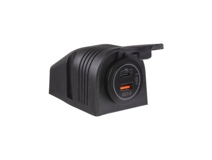 USB + USB-C zásuvka voděodolná v přídavném panelu - 34525.2