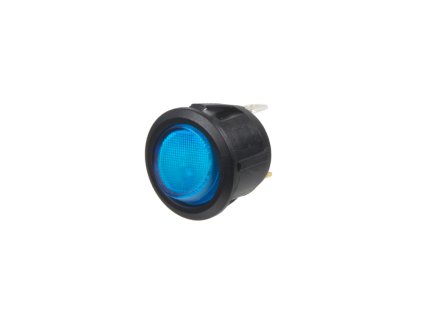 Spínač kolébkový kulatý 20A modrý s podsvícením - 47046