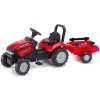 FALK - Šlapací traktor Case iH Maxxum 130 CVX s vlečkou červený - FA-961B