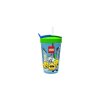 LEGO láhev s brčkem 0.5L - Iconic Boy modrá - LEGO40441724