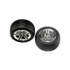 Traxxas kolo 2.8", disk Twin-Spoke stříbrný, pneu Ribbed (2) (přední) - TRA5574R