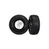 Traxxas kolo 2.2/3.0", disk SCT Split-Spoke stříbrný-černý, pneu SCT S1 (2) - TRA5975X