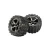 Traxxas kolo 2.2", disk Gemini černý chrom, pneu Talon (2) - TRA7174A