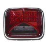 Výstražné LED světlo obdélníkové s přísvitem, 12/24V, červené, R65 - kf026red