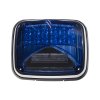 Výstražné LED světlo obdélníkové s přísvitem, 12/24V, modré, R65 - kf026blu
