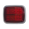 Výstražné LED světlo obdélníkové, 12/24V, červené - kf027red