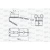 Konektor dutinka 6,3mm s odbockou 2x kolik