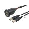 2x USB zasuvka s kabelem