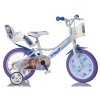 DINO Bikes - Dětské kolo 14" Frozen 2 se sedačkou pro panenku a košíkem - DB-144RFZ3