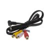 RCA audio/video kabel, 0,8m s prodlouženým Jack 3,5mm konektorem - 80344