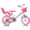DINO Bikes - Dětské kolo 12" Hello Kitty2 se sedačkou - DB-124RLHK2