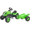 FALK - Šlapací traktor Country Farmer s vlečkou zelený - FA-2057L