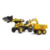 FALK - Šlapací traktor Komatsu s bagrem a Maxi vlečkou - FA-2086W