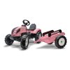 FALK - Šlapací traktor Pink Country Star s vlečkou - FA-1058AB