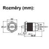 Spínač otočný kulatý, zelené podsvícení - 47068g
