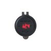 2x USB nabíječka s voltmetrem voděodolná do panelu, červená - 34562R