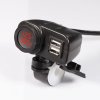2x USB nabíječka s voltmetrem/teploměrem na motocykl - 34708