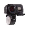 2x USB nabíječka s voltmetrem/teploměrem na motocykl - 34708
