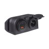 Dvojitá zásuvka s panelem 1x CL + 2x nabíječka USB voděodolná - 34526.2