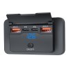 2xUSB QC3.0 +2x USB-C zásuvka, voltmetr 12/24V, montáž na povrch - 34718