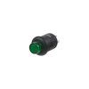 Tlačítko kulaté 6A zelená LED - 47048