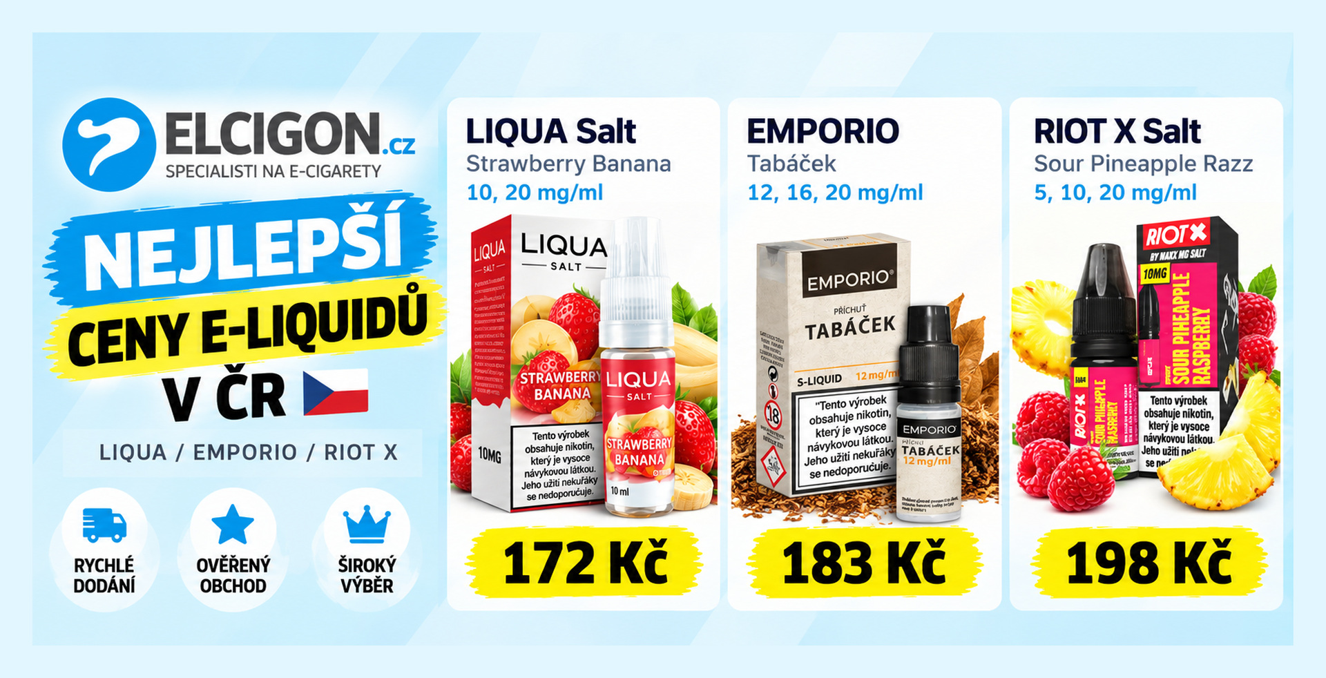Nejlevnější e-liquidy v ČR